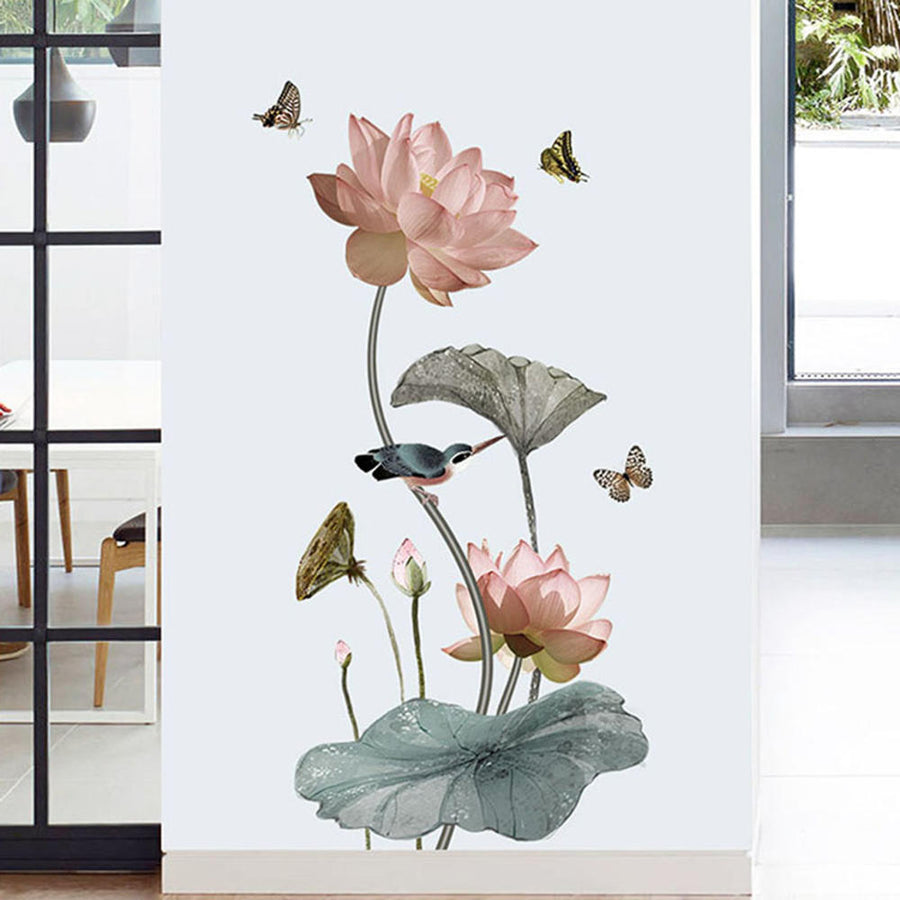 Modern Blossom Lotus Self-Adhesive Wall Sticker - Image 6