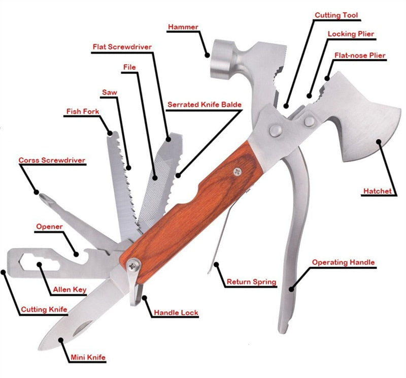 Multifunctional Stainless Steel Hammer Camping Tool - Image 10