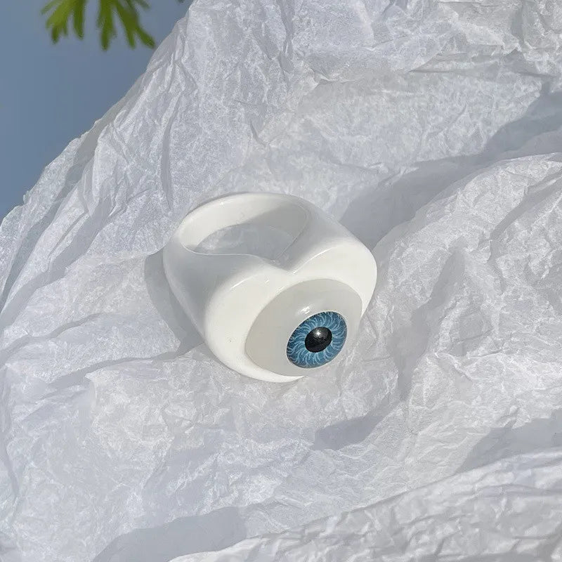 Resin Lucky Eye Gothic Ring - Image 5