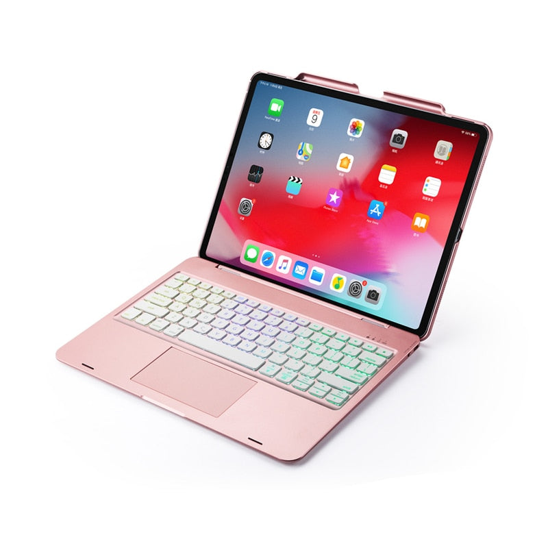 Wireless Backlit Keyboard iPad Holder Case - Image 6