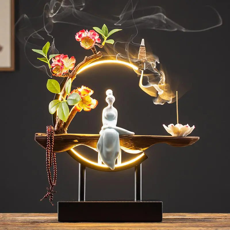 Zen Serenity Waterfall Backflow Incense Burner - Image 12