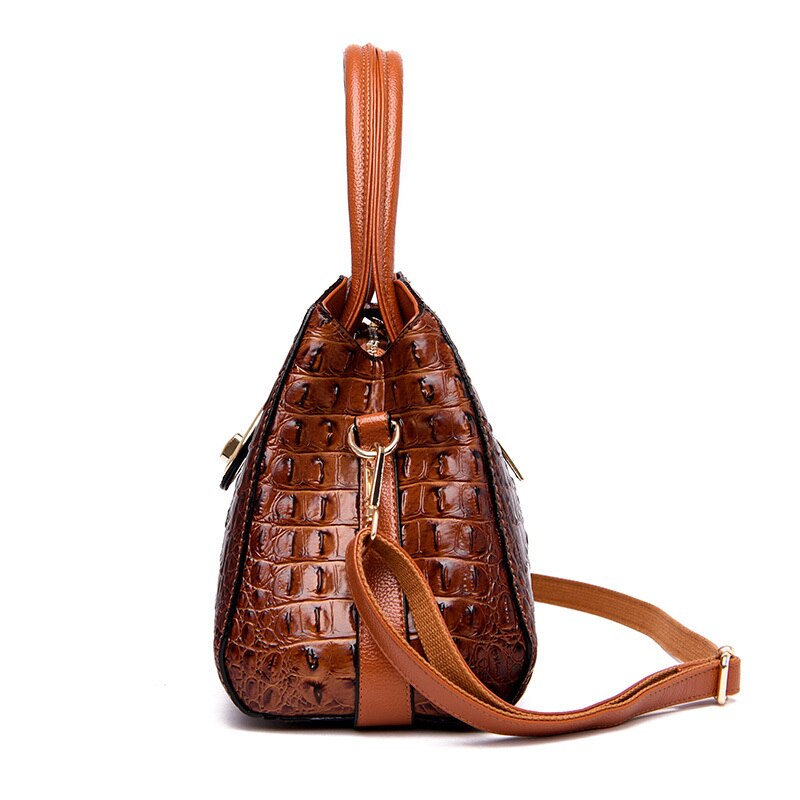Elegant Crocodile Leather Fashion Handbag for Women - Image 14