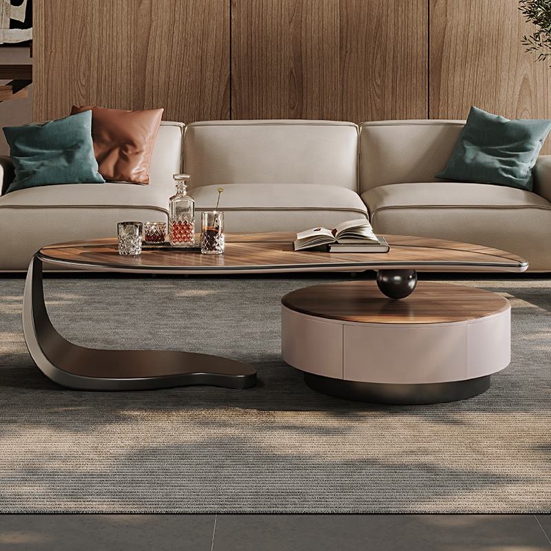 Nordic Leaf Wooden Elegant Coffee Table - Image 5
