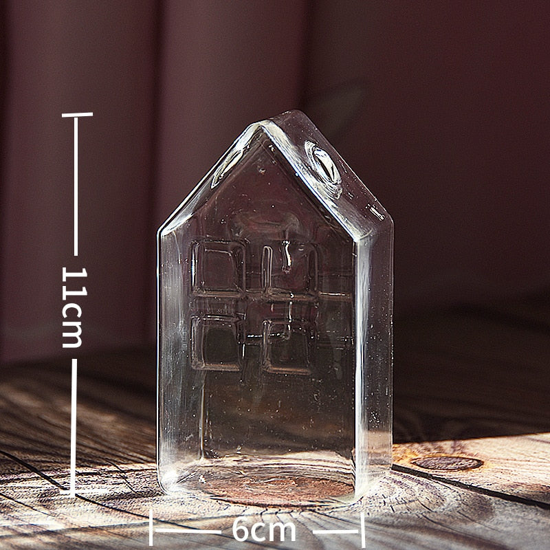 Simple Mini House Glass Flower Vase - Image 6