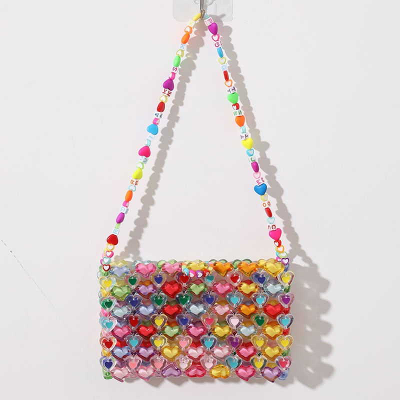 Love Beaded Hearts Colorful Mini Handbags - Image 6