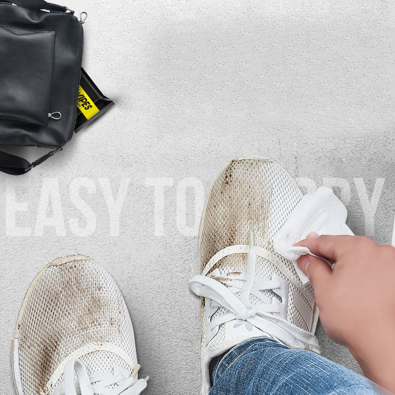 Disposable White Shoe Cleaner Wipes - Image 2
