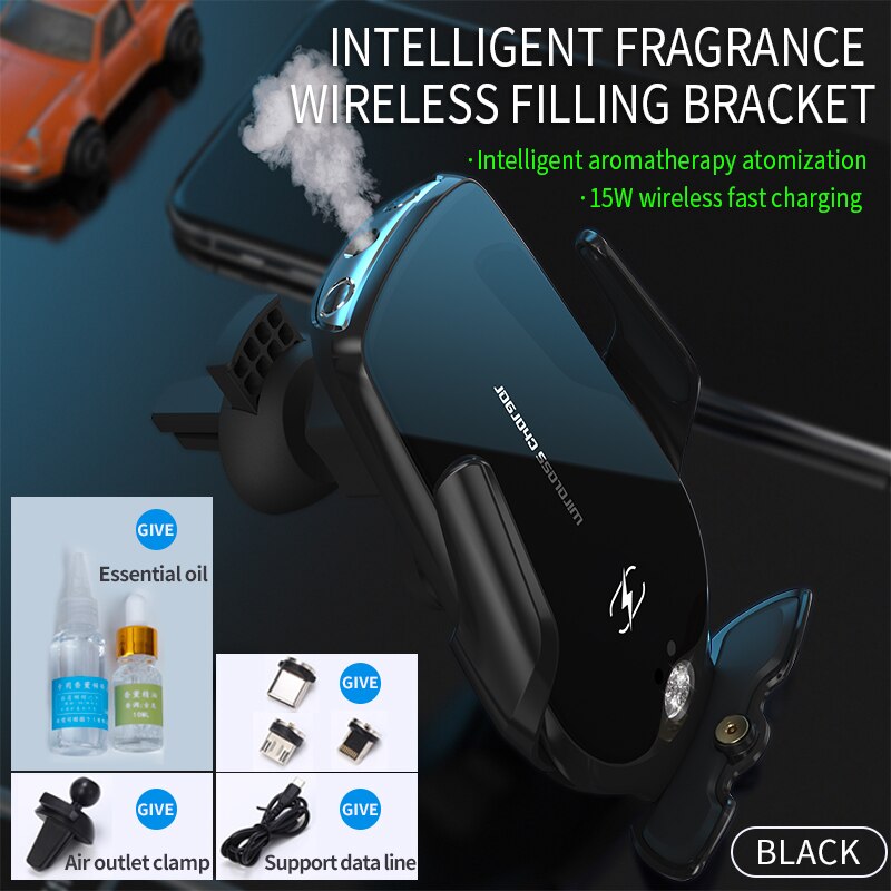 Smart Aromatherapy Wireless Charging Car Phone Holder - Image 5