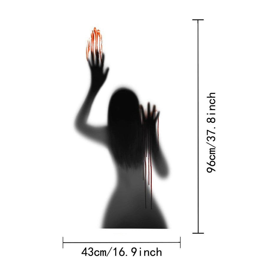 Scary Ghost Halloween Window Sticker - Image 2