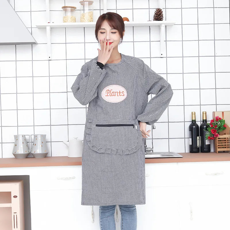 Cute Long Sleeve Waterproof Kitchen Apron - Image 8