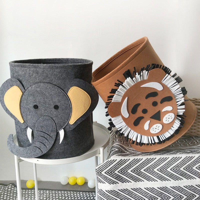Safari Animals Collapsible Kids Toy Laundry Organizer Basket - Image 6