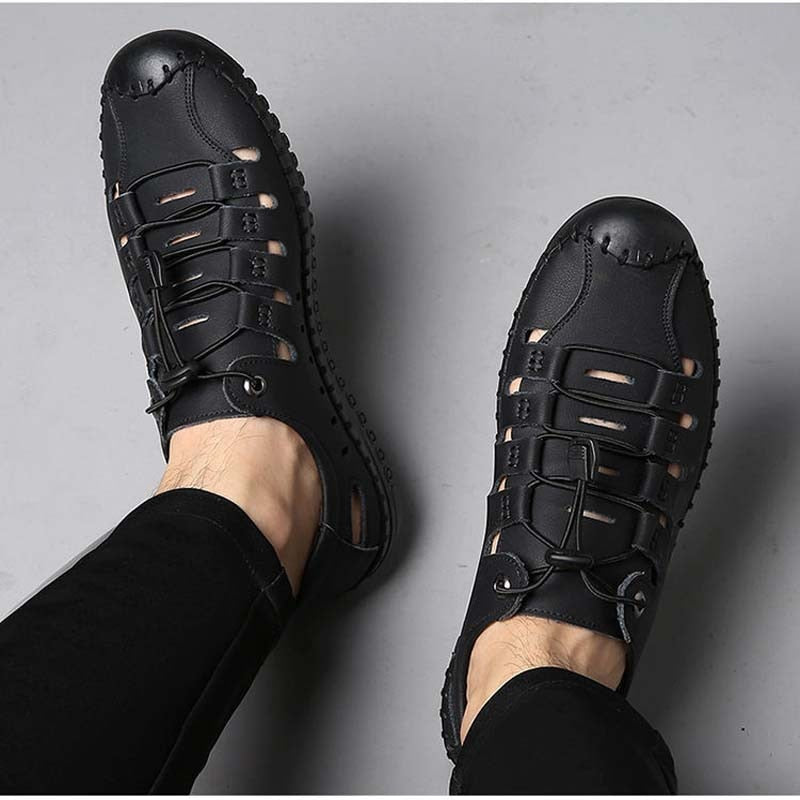 Casual Beach Flexible Leather Sandal - Image 10
