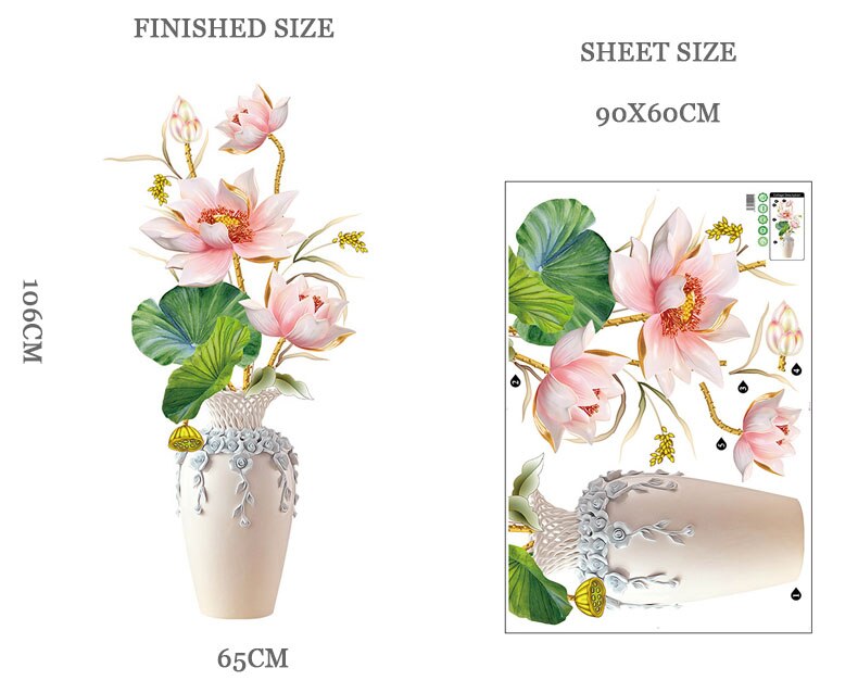 3D Peacock Flower Style Wall Sticker - Image 2