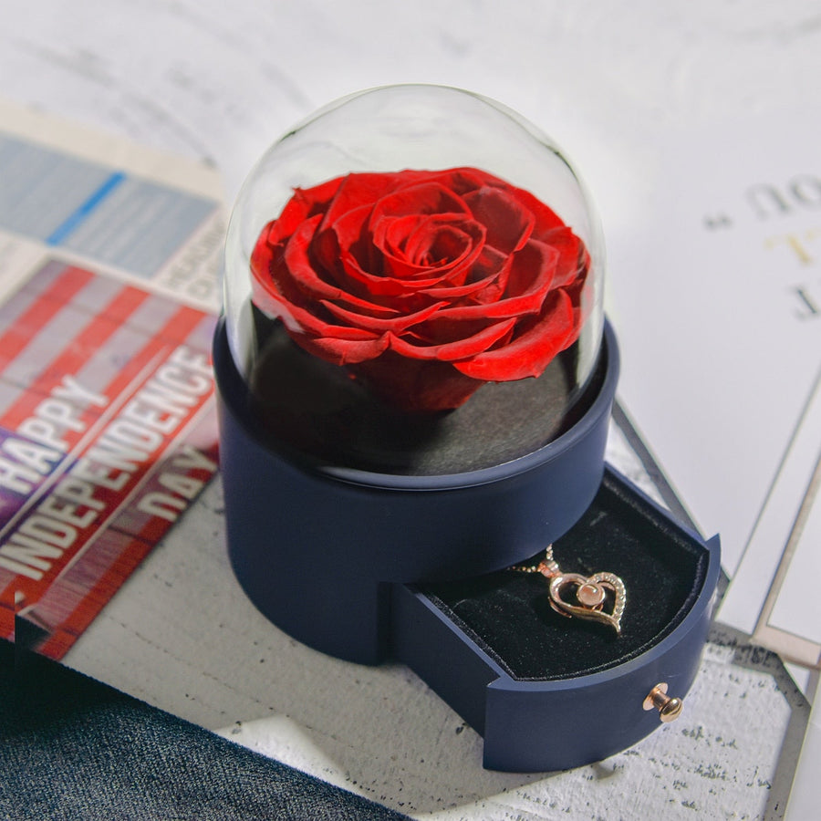 Natural Eternal Rose Necklace Jewelry Box - Image 5
