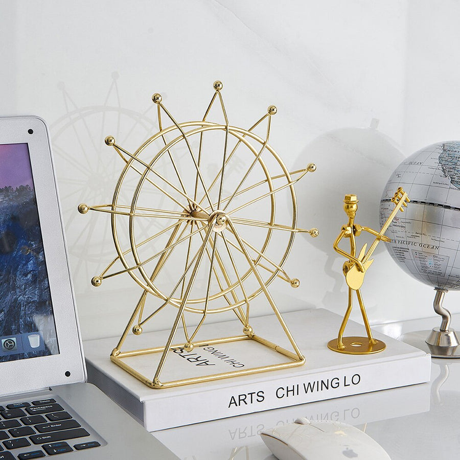 Modern Metal Rotating Home Office Decor - Image 1