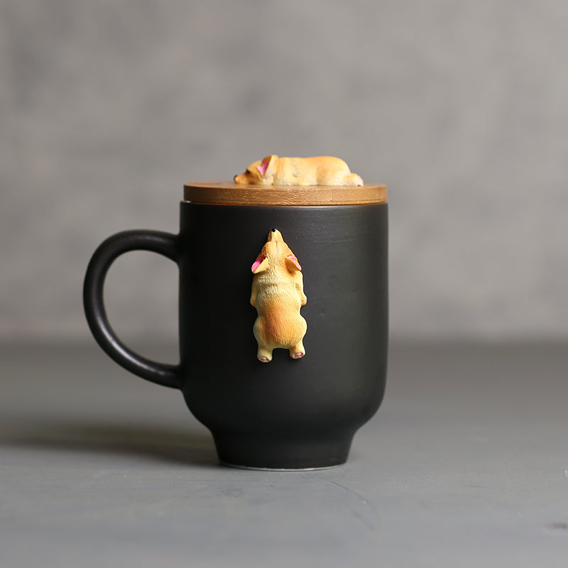 3D Climbing Bulldog Ceramic Mugs - Image 1