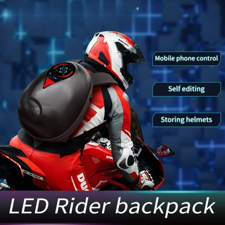 LED Smart Screen Fun Motorcycle Backpack - Image 1