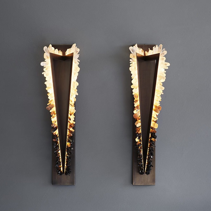 Modern Elegant Crystal Stone Led Wall Lamp - Image 1