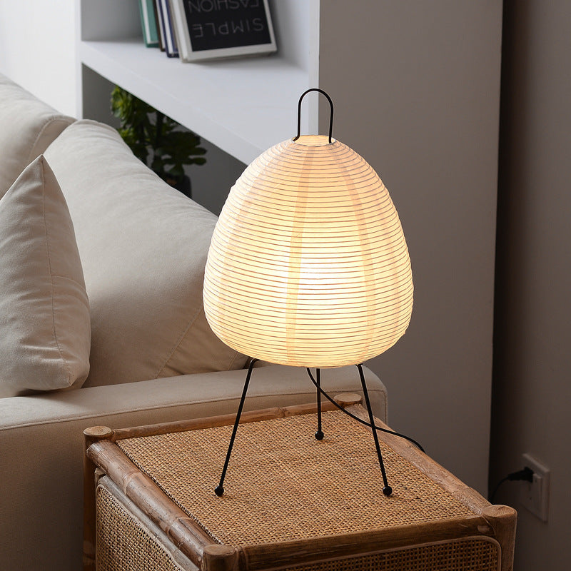 Modern Japanese Paper Lantern Table Lamp - Image 6