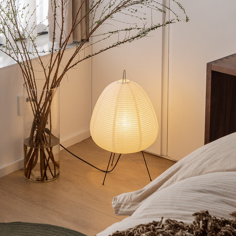 Modern Japanese Paper Lantern Table Lamp - Image 1