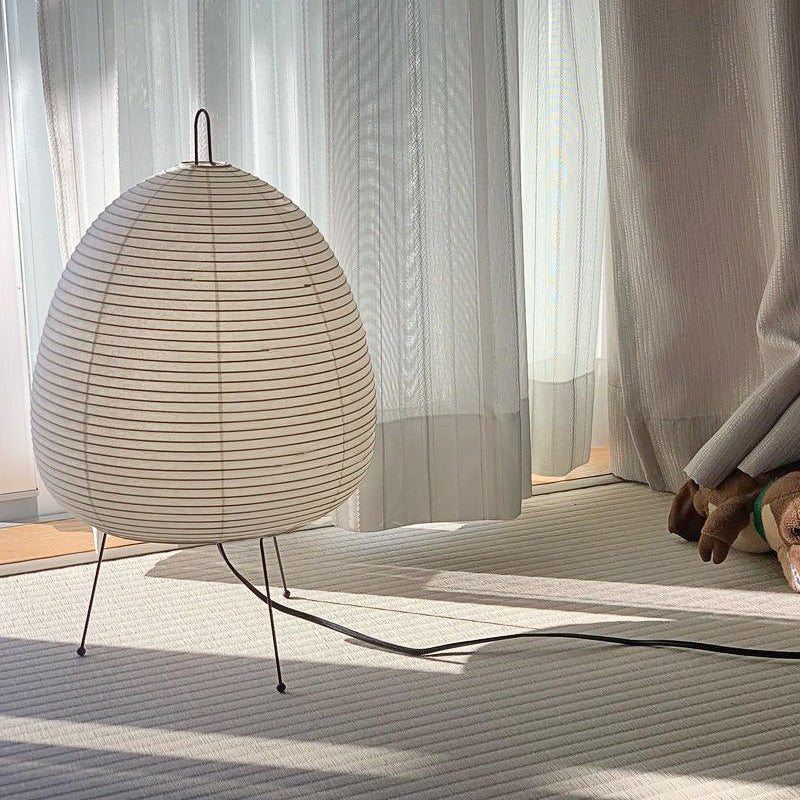 Modern Japanese Paper Lantern Table Lamp - Image 2