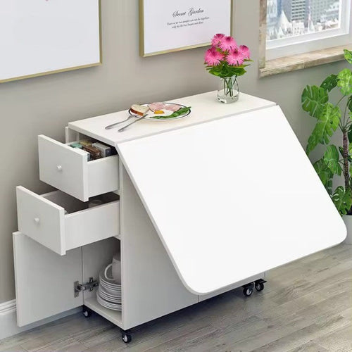 Multifunctional Home Office Extendable Drawers Rolling Storage Cart - Image 0