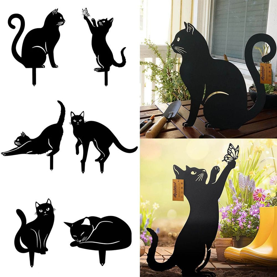 Mystical Black Cat Creative Garden Figure - Image 4