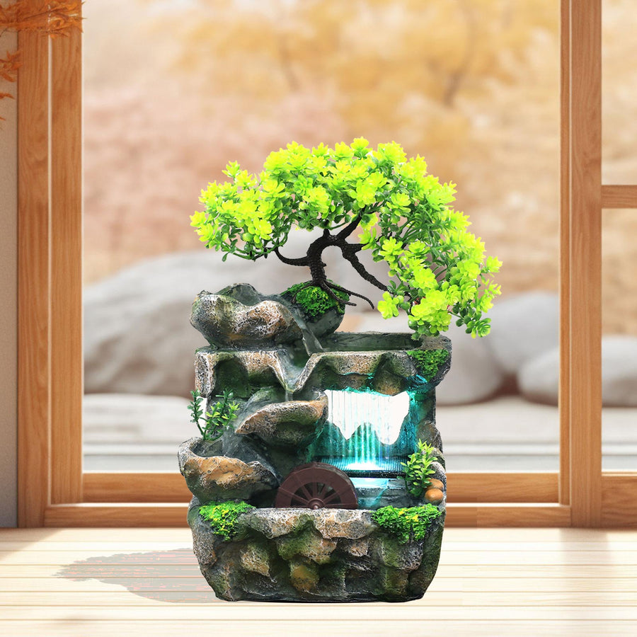 Natural Mini Tree Waterfall Desk Fountain - Image 1