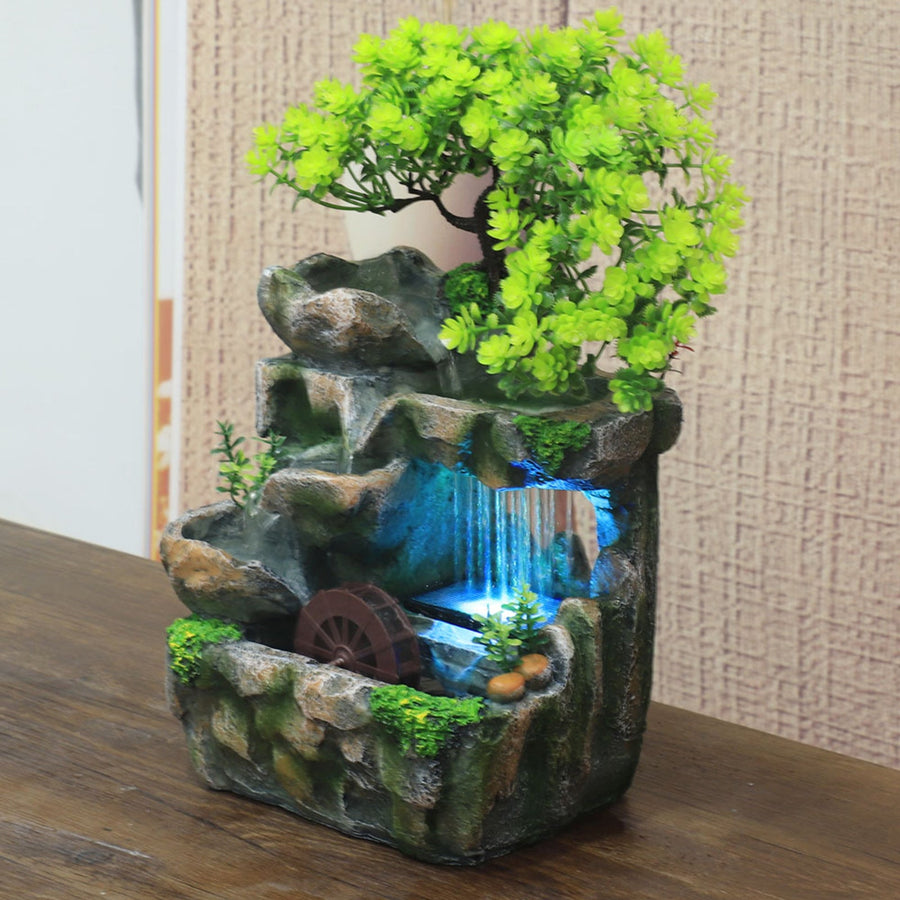 Natural Mini Tree Waterfall Desk Fountain - Image 3