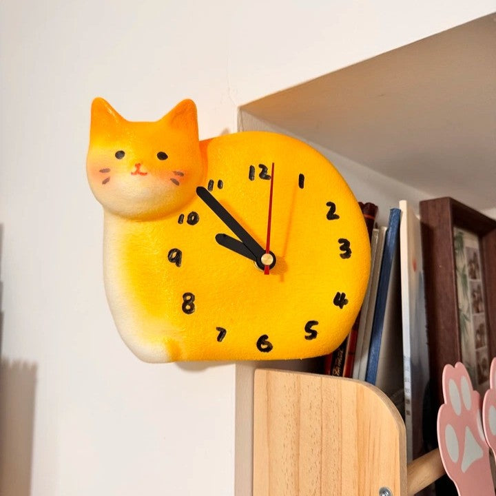 Purrfect Timing 3D Corner Cat Clock
