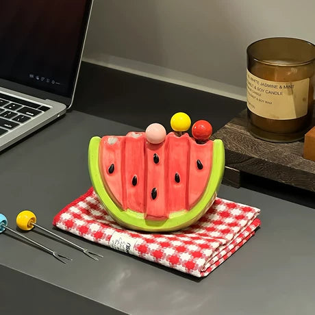 Watermelon Fruit Bite Sticks Fork Set - Image 2