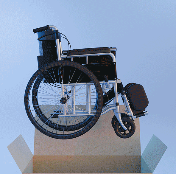 Easy Move Foldable Elderly Travel Wheelchair - Image 2