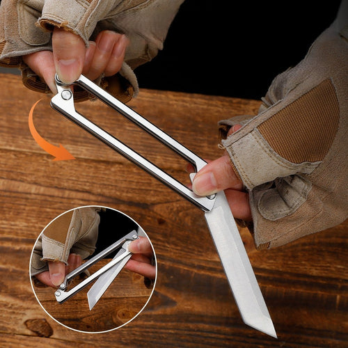 Steel Sharp Foldable Outdoor EDC Knife Tool - Image 0