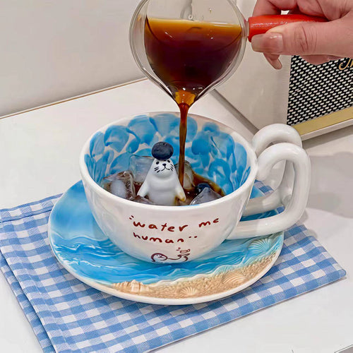 Tiny Seal Ocean Wave Coffee Mug - Image 0