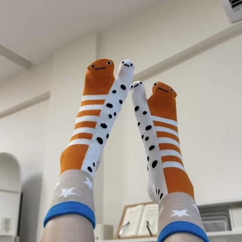 Playful Eel Stripe Cozy Crew Socks - Image 0