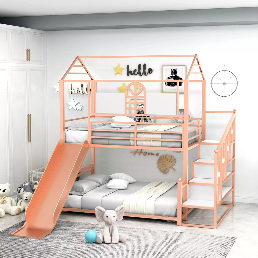 Loft-Style House Roof Frame Playhouse Bunk Bed - Image 8