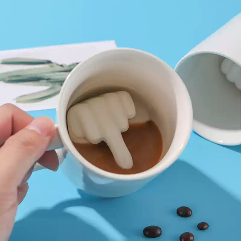 Middle Finger Ceramic Mug - Image 3