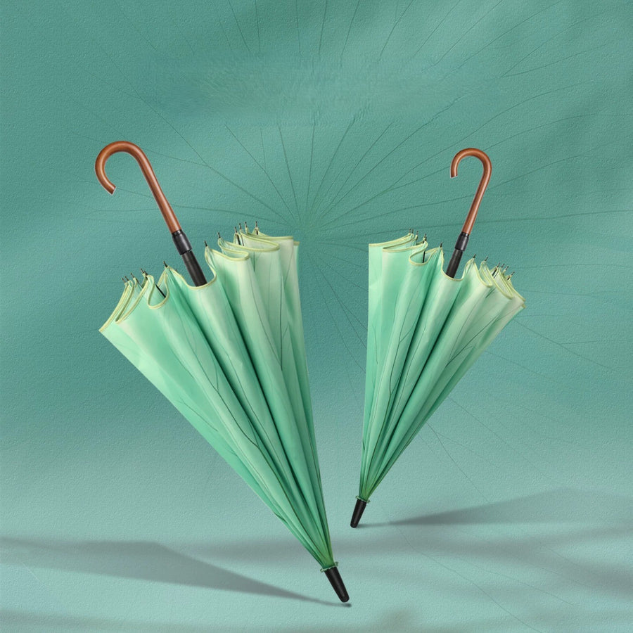 Lotus Bloom Long-Handle Rain Umbrella
