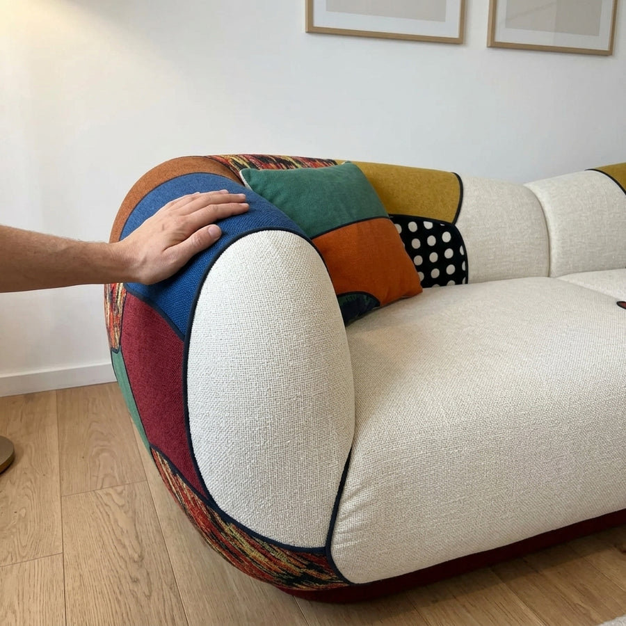 Matissero Sofa mit auffälligem Patchwork-Colorblocking