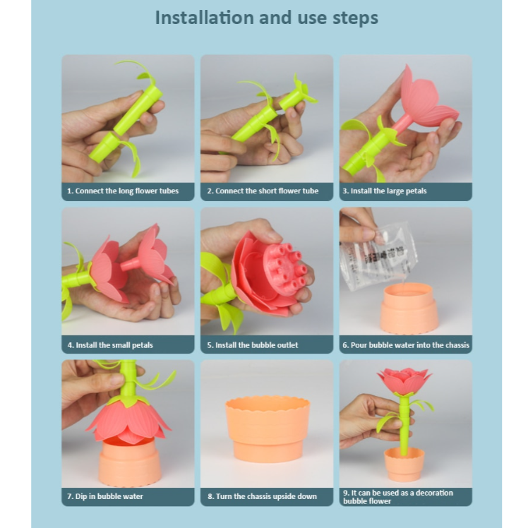 Flower Bubble Maker Toy - Image 3
