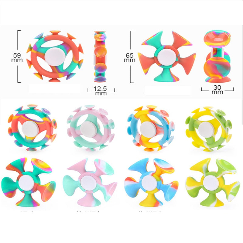 Anti-stress Silicone Colorful Hand Spinner - Image 7