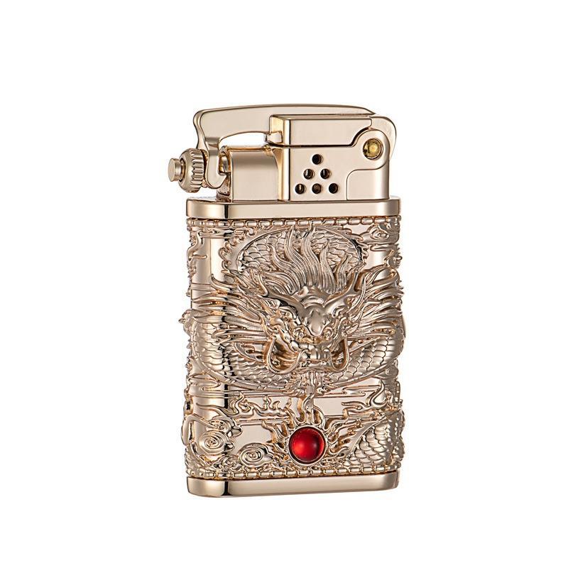 Dragon Wings Brass Kerosene Lighter - Image 11