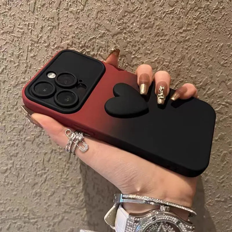 3D Cute Heart Phone Case - Image 1