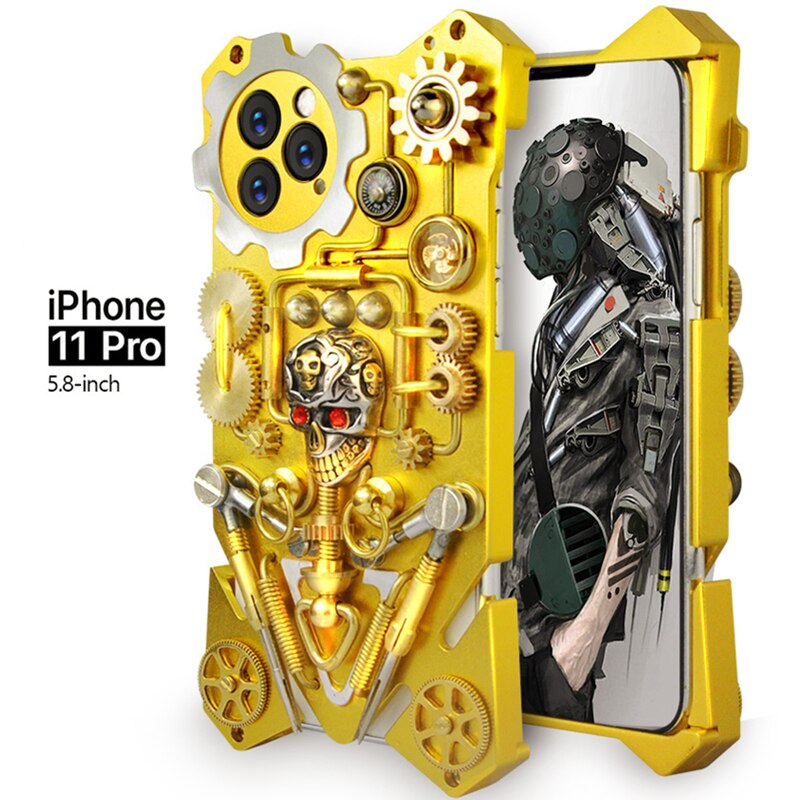 Mechanic Skull Cyberpunk Style iPhone Case - Image 11