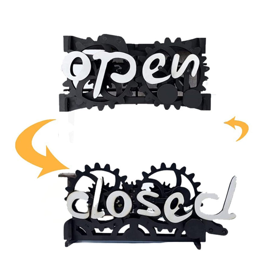 Wooden Double-Sided Reversible Open Closed Sign - Image 4