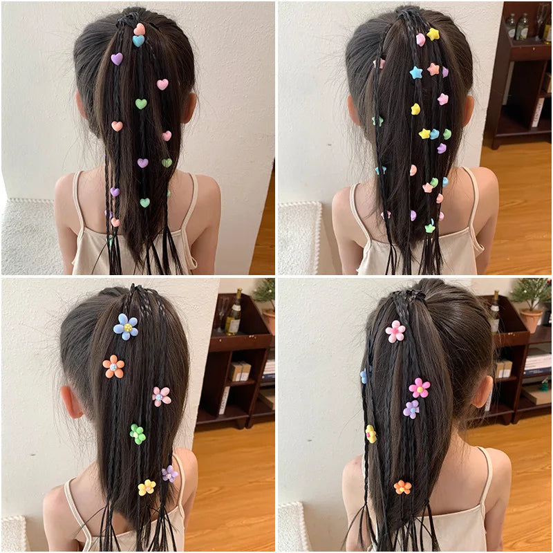Floral Charm Ponytail Kids Hair Bands - Image 2