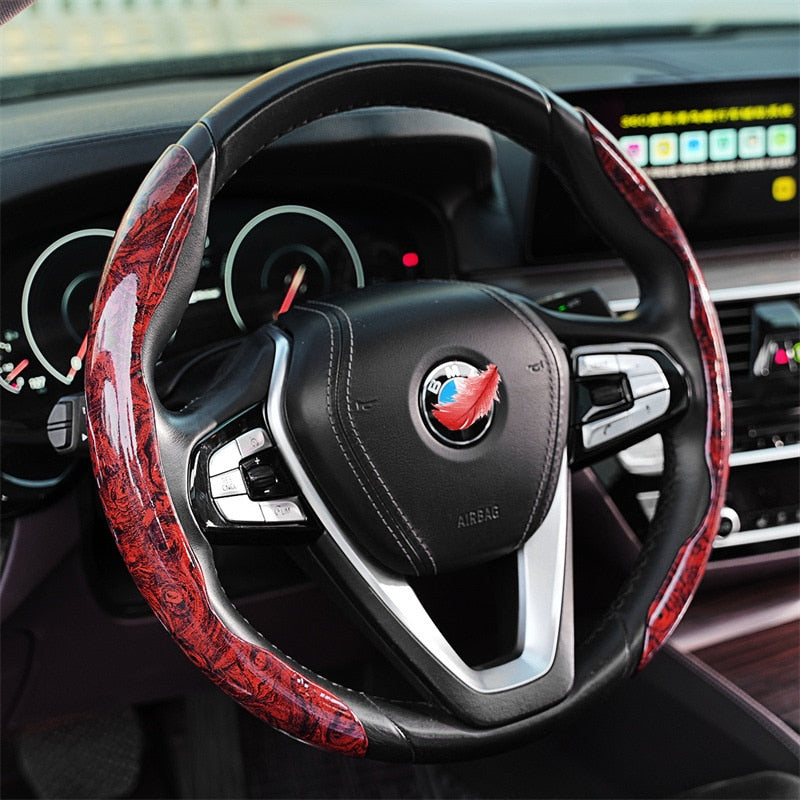 Non-Slip Wood Grain Car Wheel Cover - Image 0