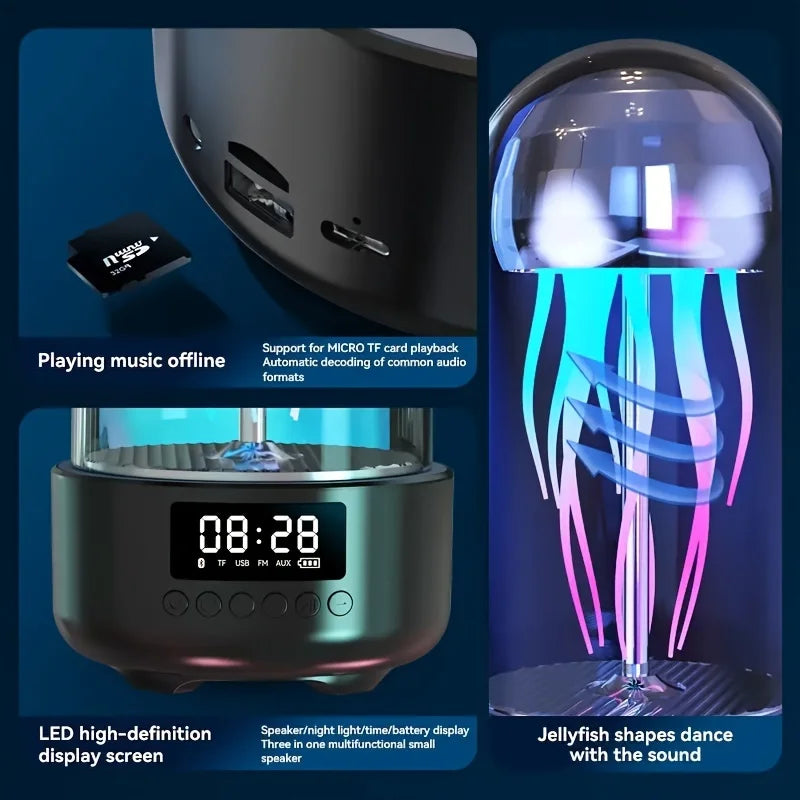 Jellyfish Portable Powerful Colorful Speaker Night Lamp - Image 4