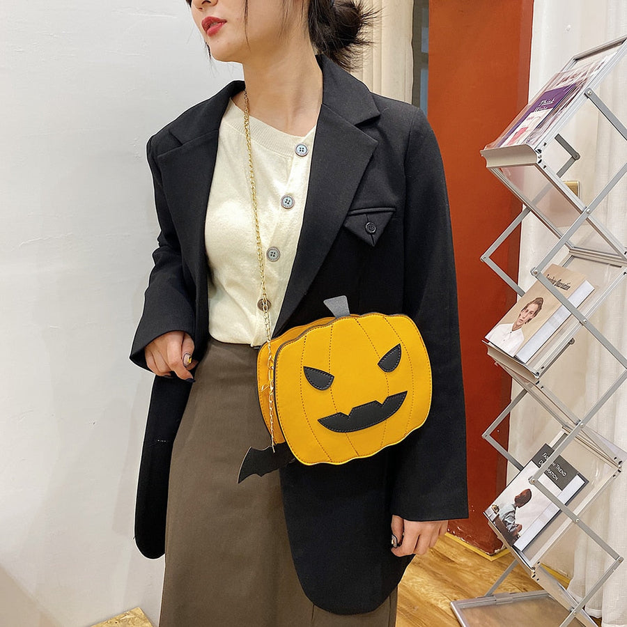 Pumpkin Shape Mini Shoulder Bag - Image 4