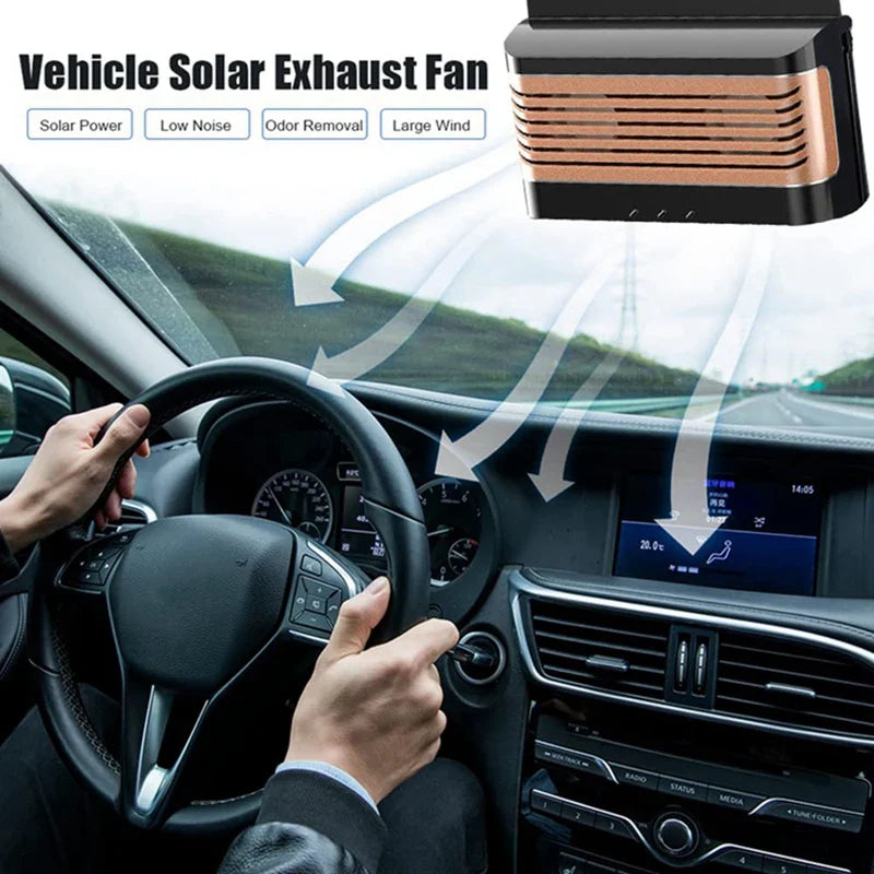 Air Purifier Cleaning System Solar Powered Car Fan - Image 4