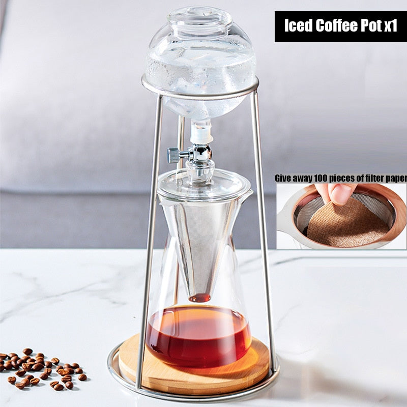 Vintage Art Brew Glass Reusable Drip Coffee Pot - Image 1